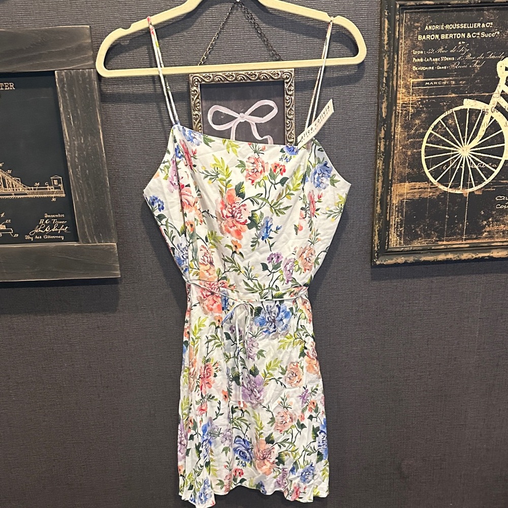 Alice + Olivia Multicolor Floral Mini Dress NWT